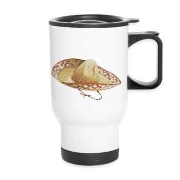 Sombrero // Illustration - Thermal mug with handle - white - Front