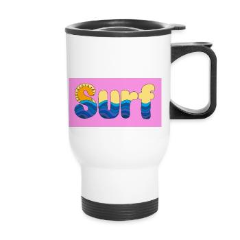Surf - Thermobecher mit Tragegriff - Weiß - Vorne