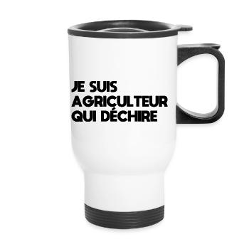 I'm a farmer who tears - Thermal mug with handle - white - Front