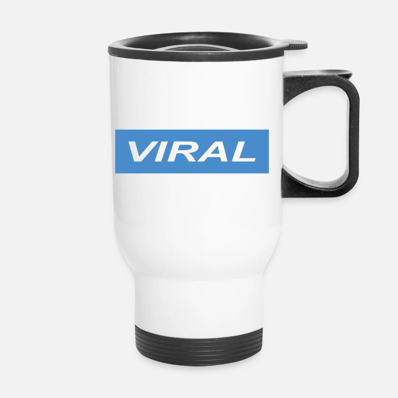 Viral - Thermal mug with handle - white