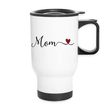 Maman - Tasse isotherme avec poignée - blanc - Devant