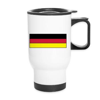 deutschlandweltmeisterklein - Thermobecher mit Tragegriff - Weiß - Vorne