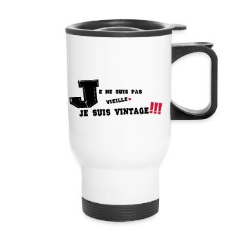 je ne suis pas vieille - Tasse isotherme avec poignée - blanc - Devant