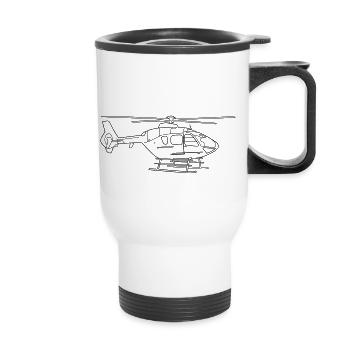 Helicopter - Thermal mug with handle - white - Front