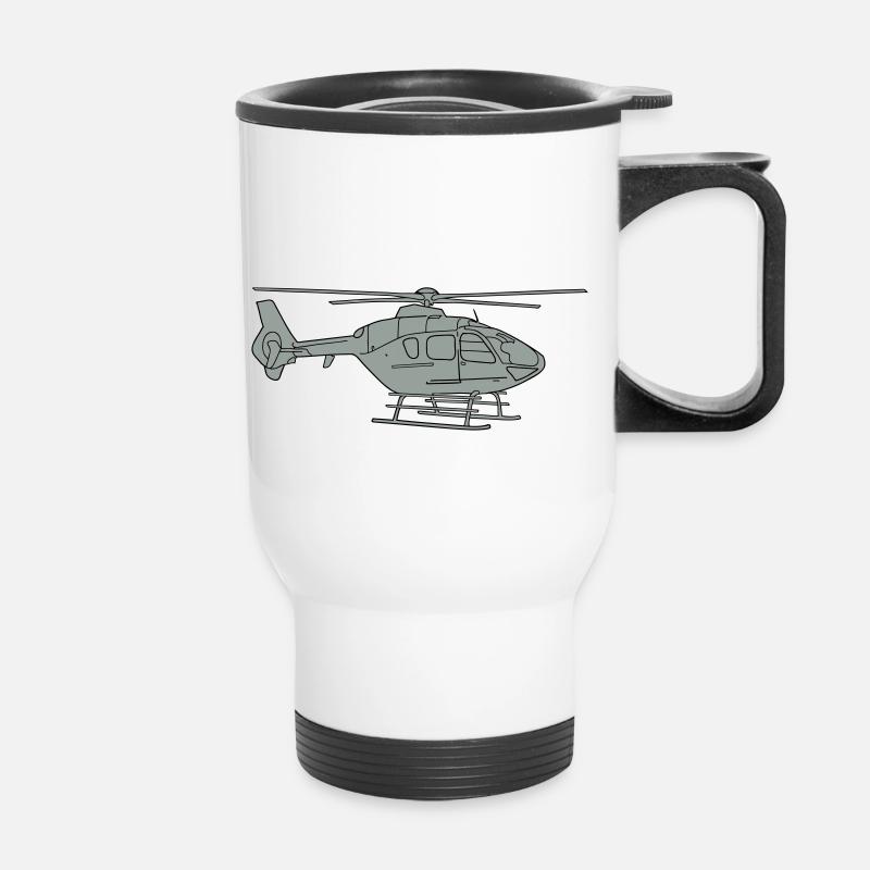 Helicopter 2 - Thermal mug with handle - white