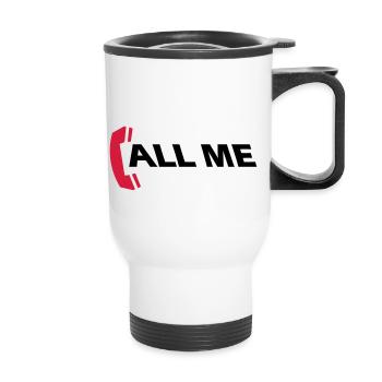 call_me_2c - Tasse isotherme avec poignée - blanc - Devant