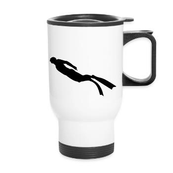 Diver freediving 2 - Thermobecher mit Tragegriff - Weiß - Vorne