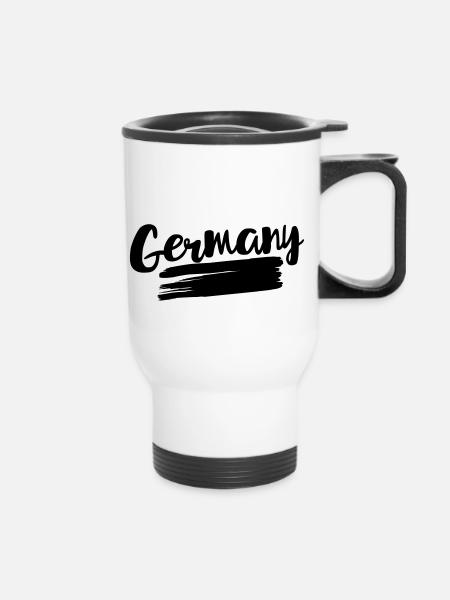 Germany flag – flag of Germany - Thermal mug with handle - white