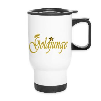 goldjunge - Thermobecher mit Tragegriff - Weiß - Vorne