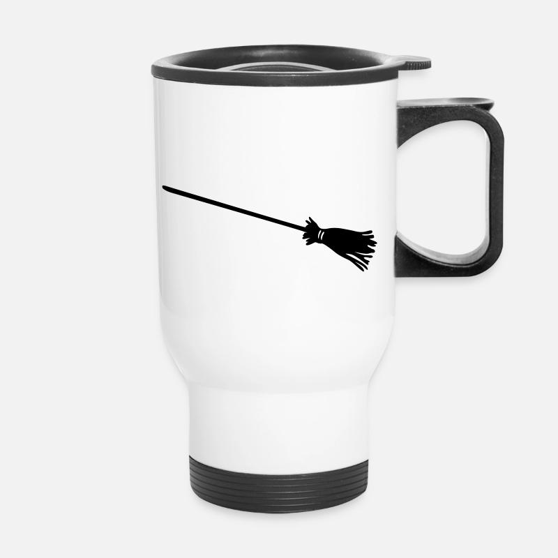 Balai de sorcière - Tasse isotherme avec poignée - blanc