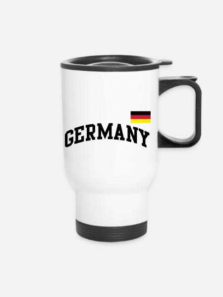 Germany flag - Germany Germany flag flag - Thermal mug with handle - white