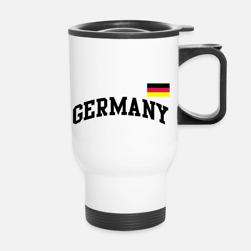 Germany flag - Germany Germany flag flag - Thermal mug with handle - white