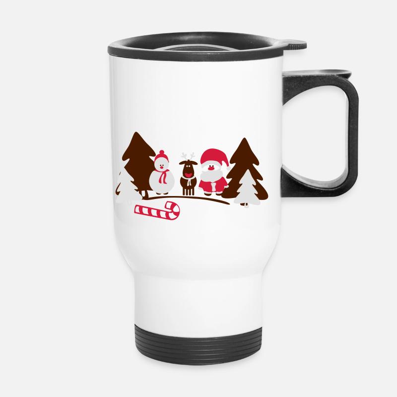 équipage de Noël - Tasse isotherme avec poignée - blanc