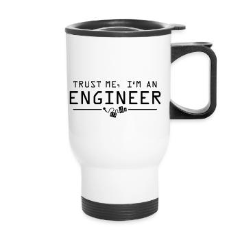 Trust me I'm an engineer - Thermobecher mit Tragegriff - Weiß - Vorne