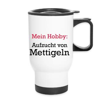 Mettigel - Thermobecher mit Tragegriff - Weiß - Vorne