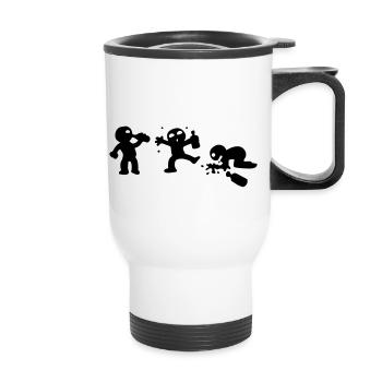 drunk - Thermal mug with handle - white - Front