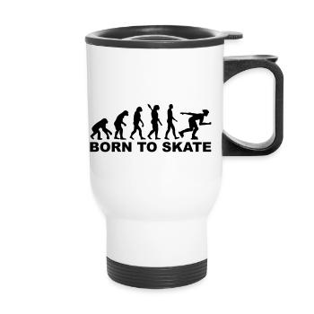 Évolution Inline Skating - Tasse isotherme avec poignée - blanc - Devant