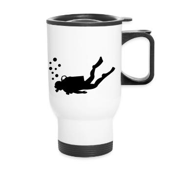 Plongeur - Tasse isotherme avec poignée - blanc - Devant