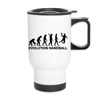 Evolution Handball - Thermobecher mit Tragegriff - Weiß - Vorne