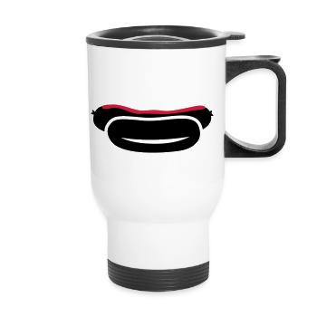Sausage - Thermal mug with handle - white - Front