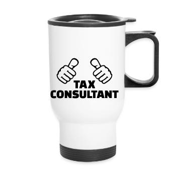 Tax consultant - Thermal mug with handle - white - Front