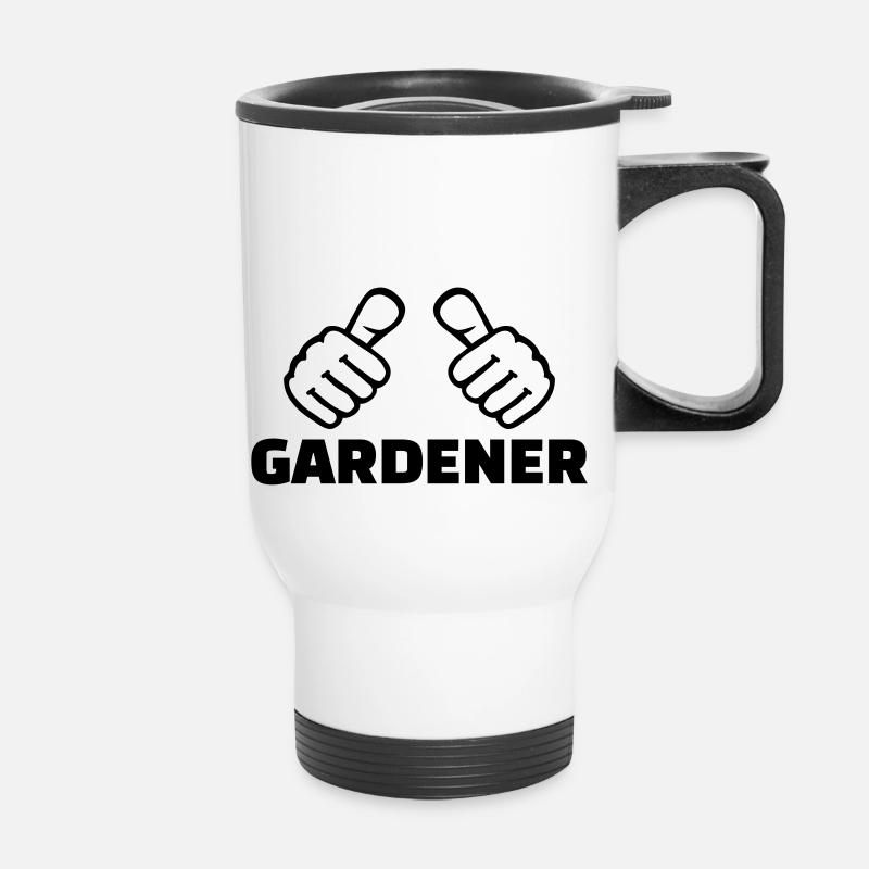 Gardener - Thermal mug with handle - white