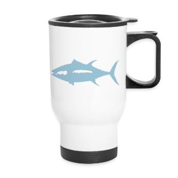 tuna fish - Thermal mug with handle - white - Front