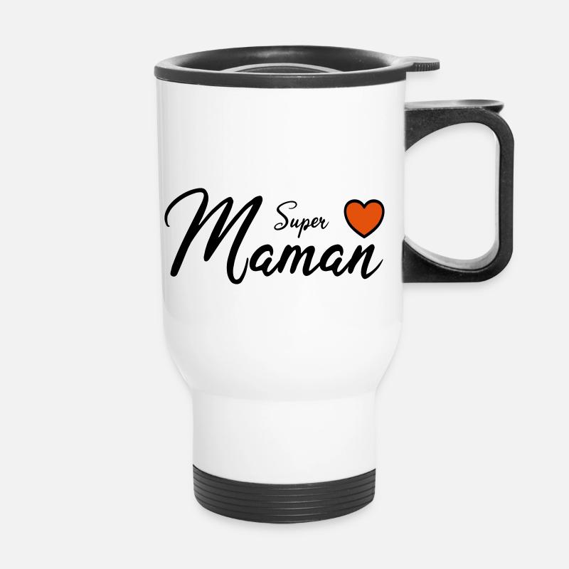 mom - Thermal mug with handle - white