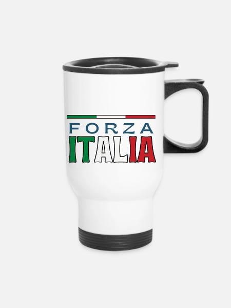 Forza Italia Football Fans - Thermal mug with handle - white
