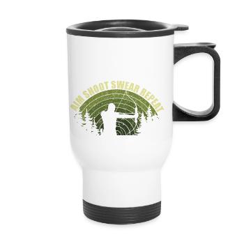 Fun archery bow hunting bowhunter bowhunting bow - Thermal mug with handle - white - Front