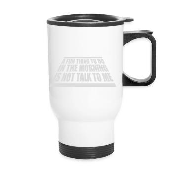 ne me parle pas - Tasse isotherme avec poignée - blanc - Devant