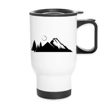 Landscape Mountains - Thermal mug with handle - white - Front