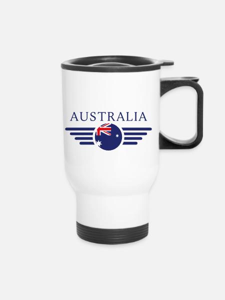 Australien - Thermobecher mit Tragegriff - Weiß