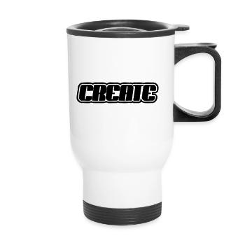 Create Schriftzug - Thermobecher mit Tragegriff - Weiß - Vorne