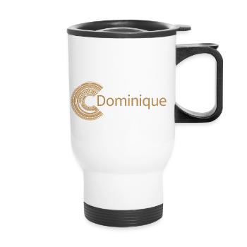 Pour Dominique - Tasse isotherme avec poignée - blanc - Devant