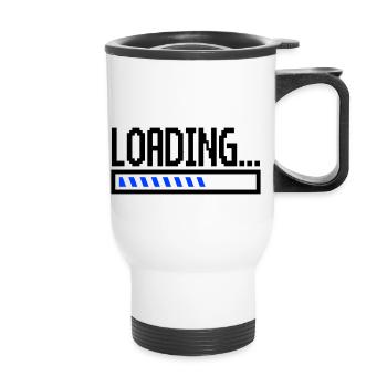 Loading - Thermal mug with handle - white - Front