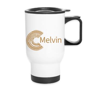 Für Melvin - Thermobecher mit Tragegriff - Weiß - Vorne