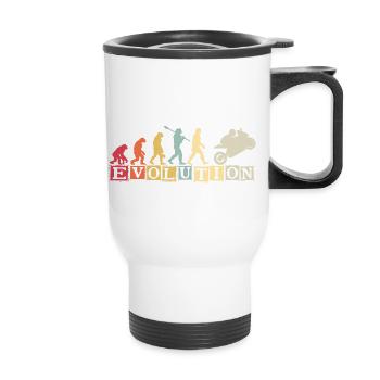 Moto Evolution Vintage Superbike Biker - Tasse isotherme avec poignée - blanc - Devant