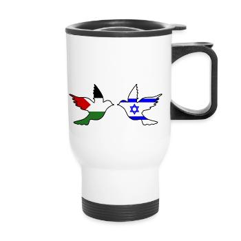 Peace for Free Palestine Israel - Thermal mug with handle - white - Front
