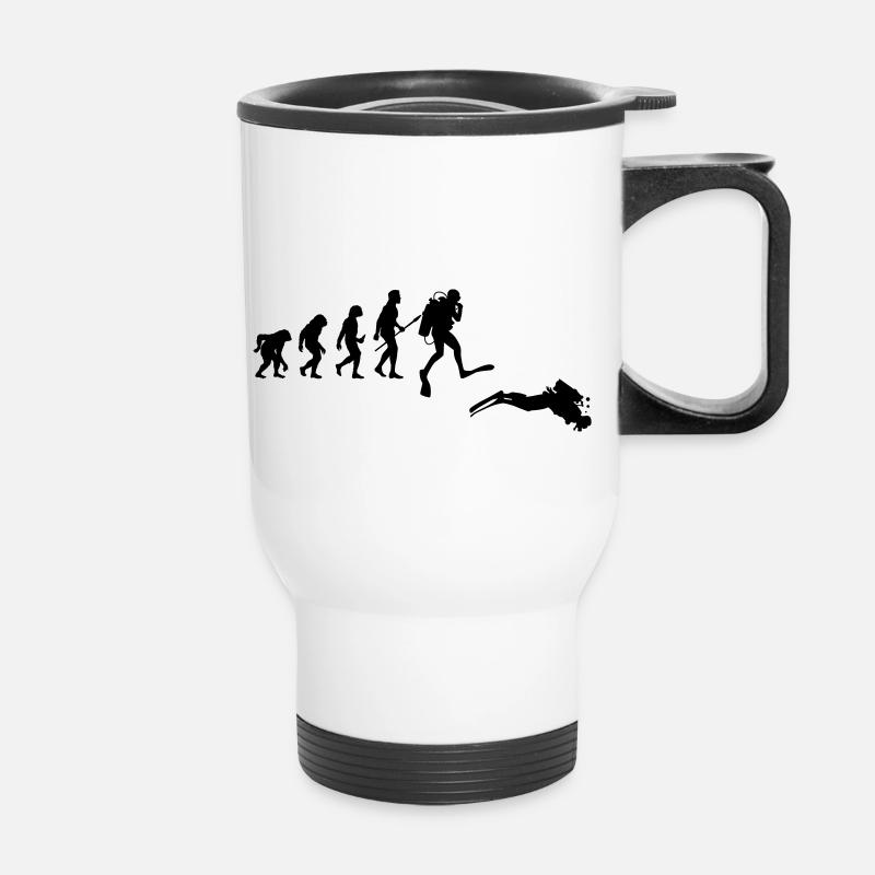 Évolution de Diver - Tasse isotherme avec poignée - blanc