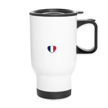 Drapeau France - Tasse isotherme avec poignée - blanc - Devant