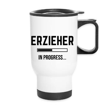 Educator In Progress - Thermal mug with handle - white - Front