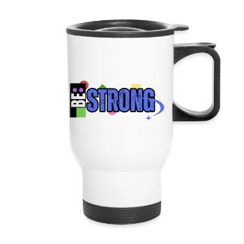 Be Strong - Thermobecher mit Tragegriff - Weiß - Vorne