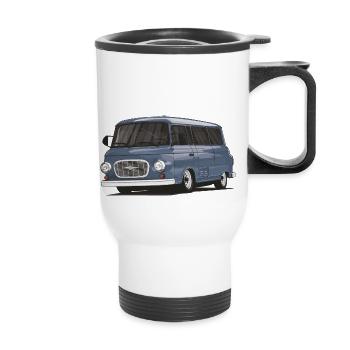 Barkas B1000 // Illustration - Tasse isotherme avec poignée - blanc - Devant