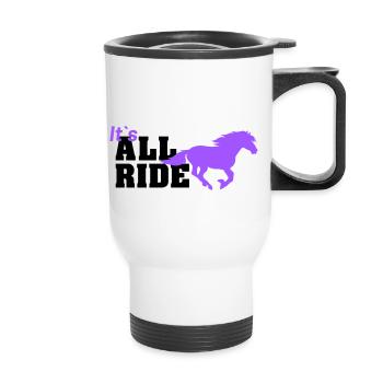 all ride - Thermal mug with handle - white - Front