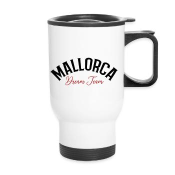 Équipe de rêve de Majorque - Tasse isotherme avec poignée - blanc - Devant