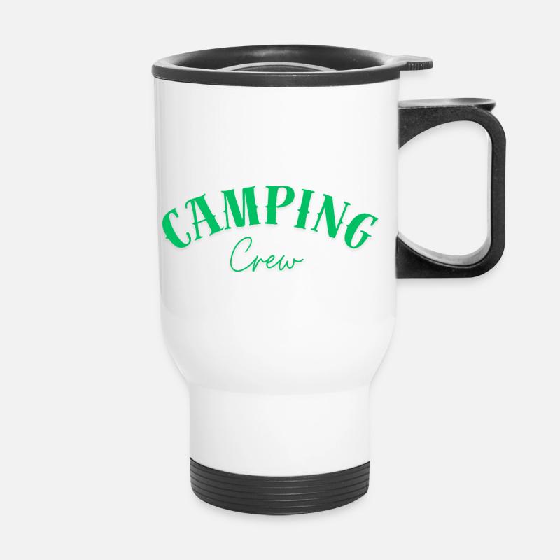 Camping Crew - Thermal mug with handle - white