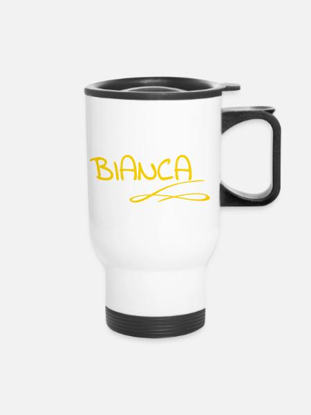 Bianca - Thermobecher mit Tragegriff - Weiß