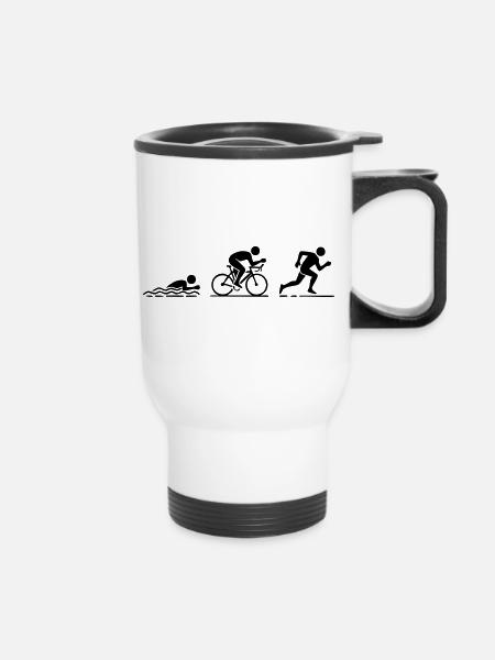 Triathlon - Thermobecher mit Tragegriff - Weiß