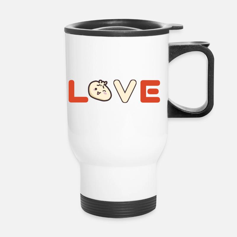 Love for dumplings - Thermal mug with handle - white